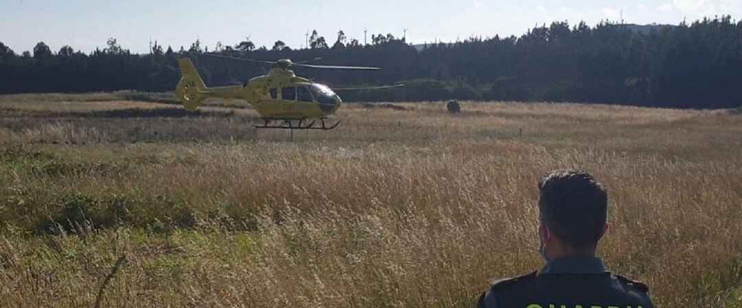 Desplazamiento del helicóptero medicalizado 