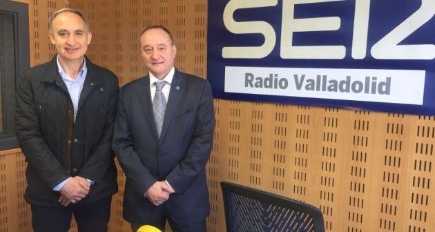 Antonio Largo y Daniel Miguel en Radio Valladolid, donde protagonizaron un debate el miércoles 18 de abril