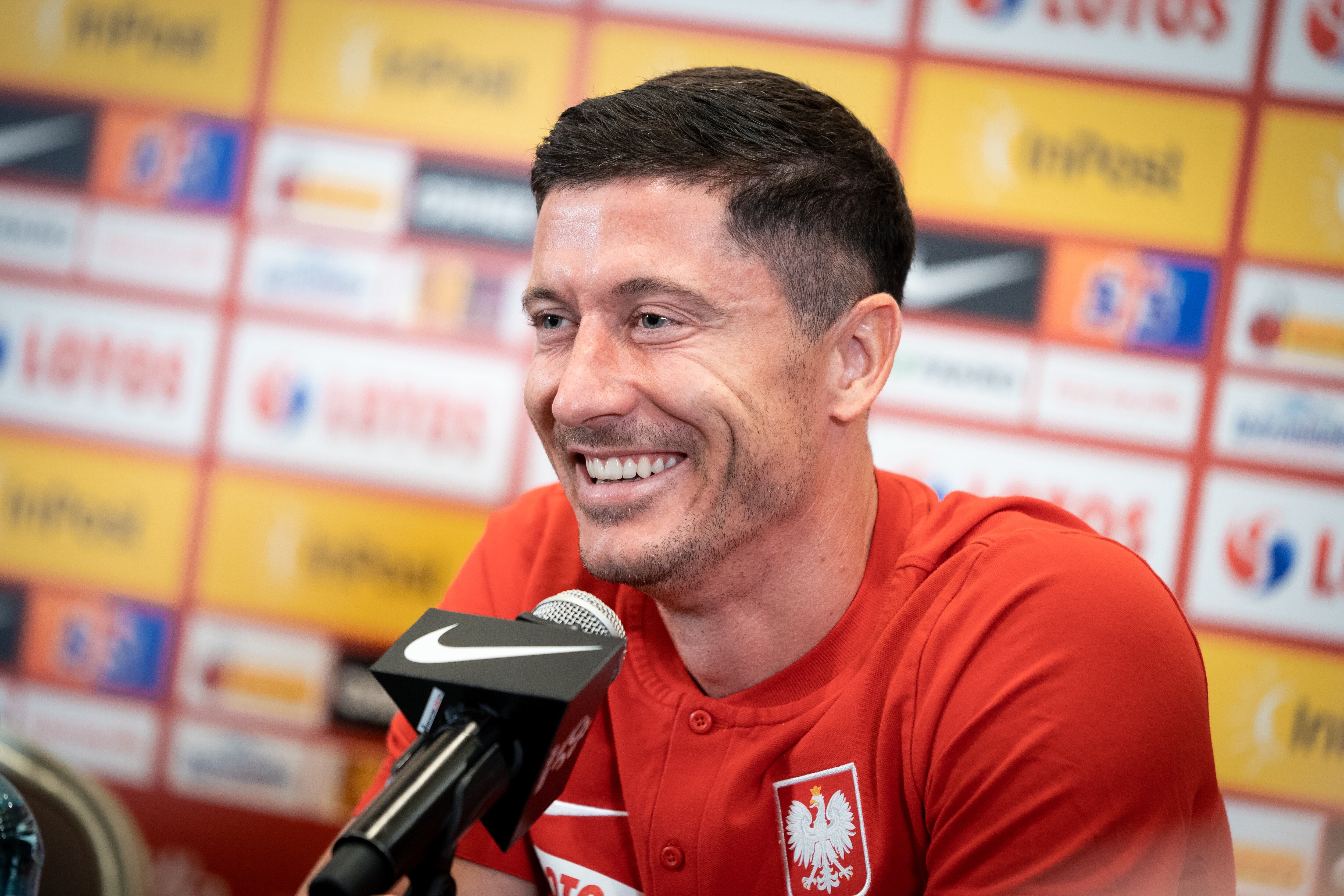 Lewandowski, durante una rueda de prensa.