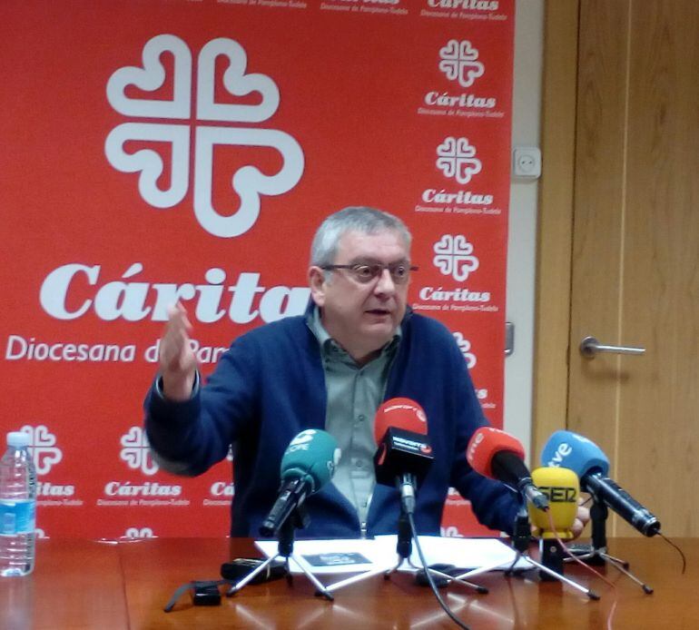 El delegado episcopal de Cáritas en Navarra, Ángel Iriarte