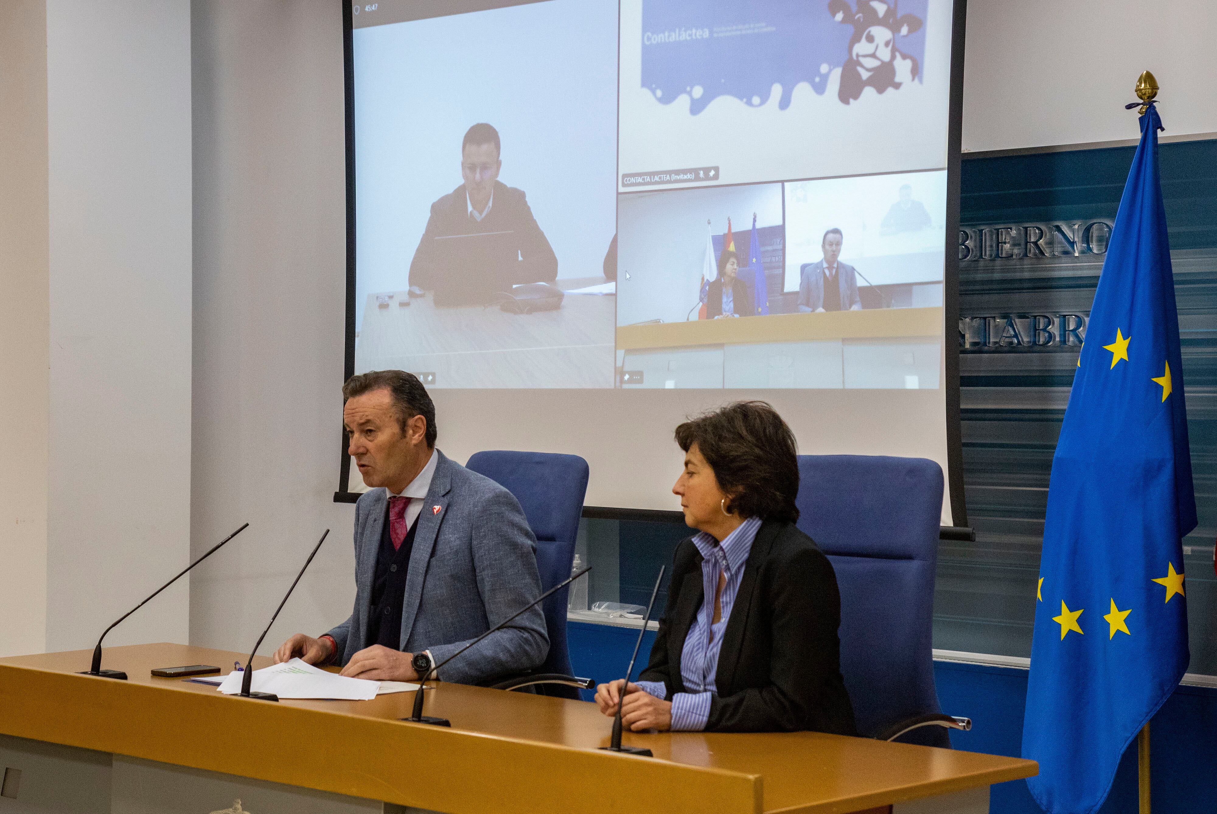 El consejero de Desarrollo Rural, Ganadería, Pesca, Alimentación y Medio Ambiente, Guillermo Blanco, junto con su homólogo en Galicia, José González Vázquez, quien asistirá por videoconferencia, presentará la aplicación informática Conta Láctea.