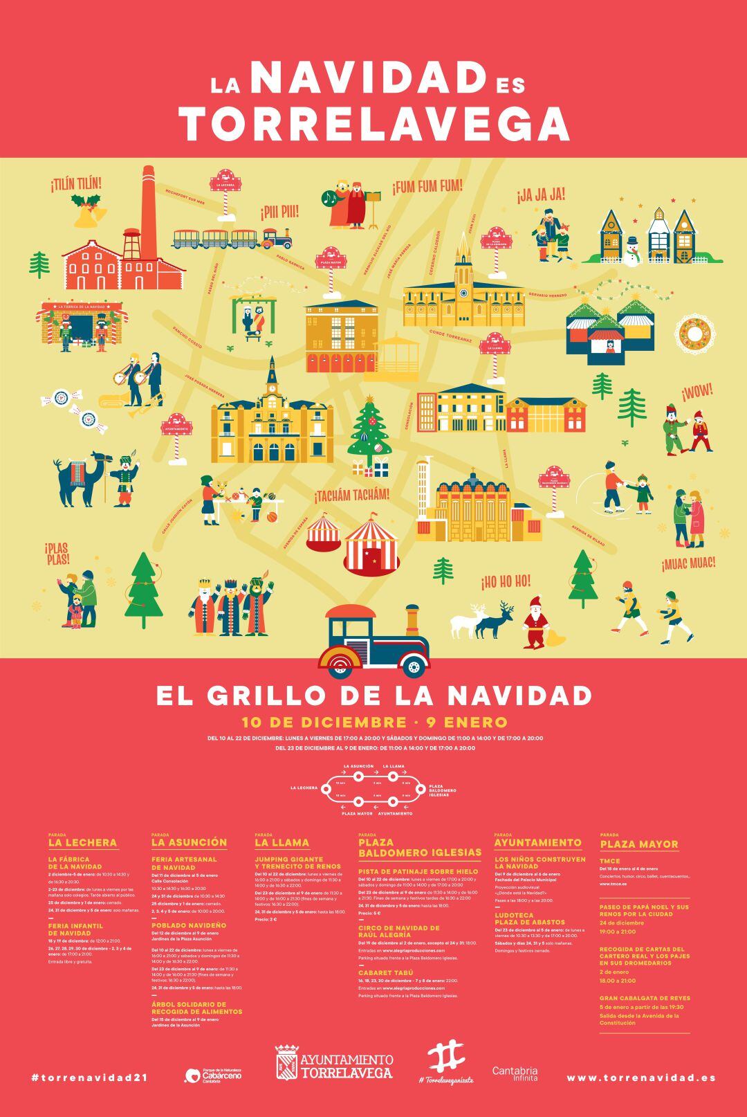 Cartel anunciador de la Navidad en Torrelavega.