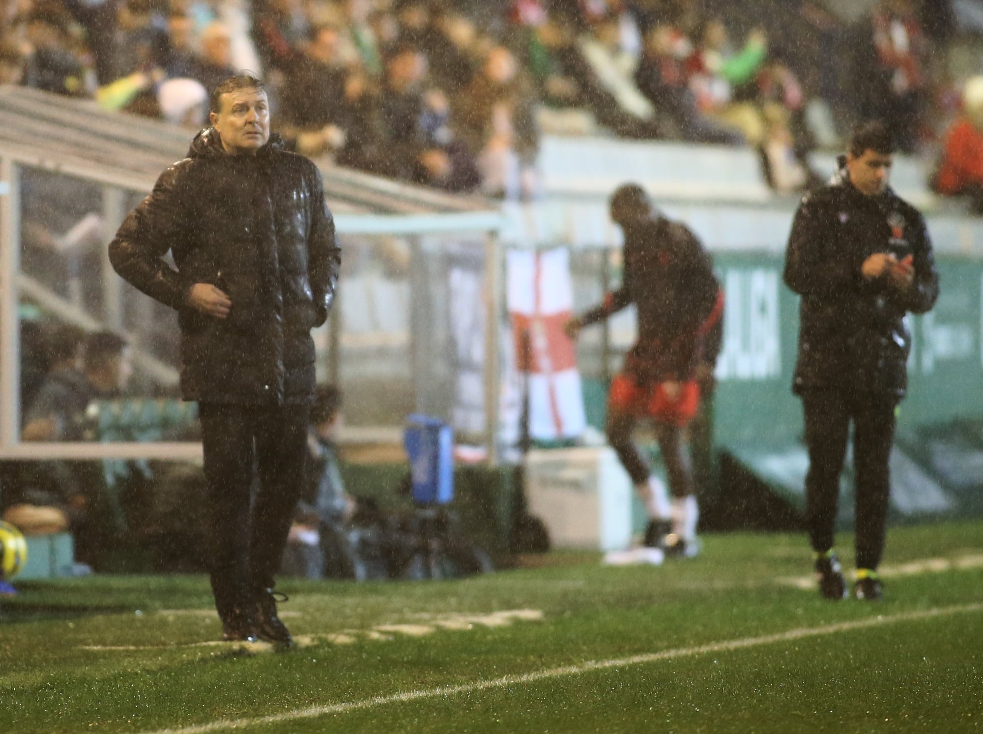 Cristóbal Parralo, durante el Racing-Almería disputado en A Malata (foto: Mero Barral / Cadena SER)