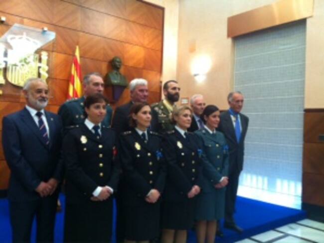 Los homenajeados en este acto.