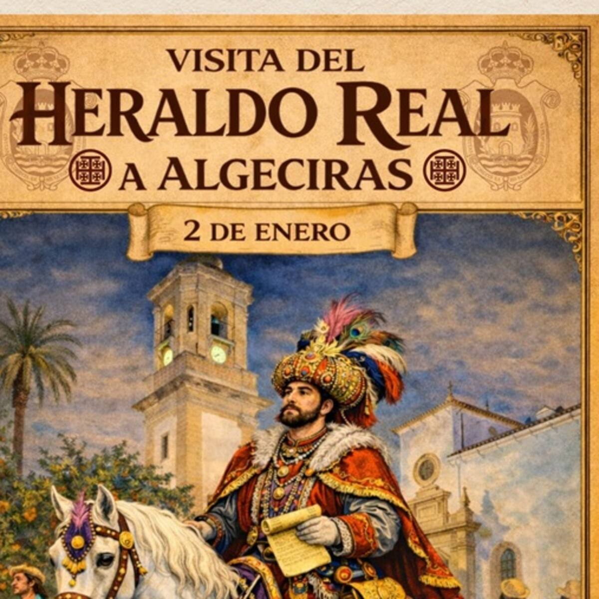 El Heraldo Real y su corte de beduinos recorre las calles de Algeciras