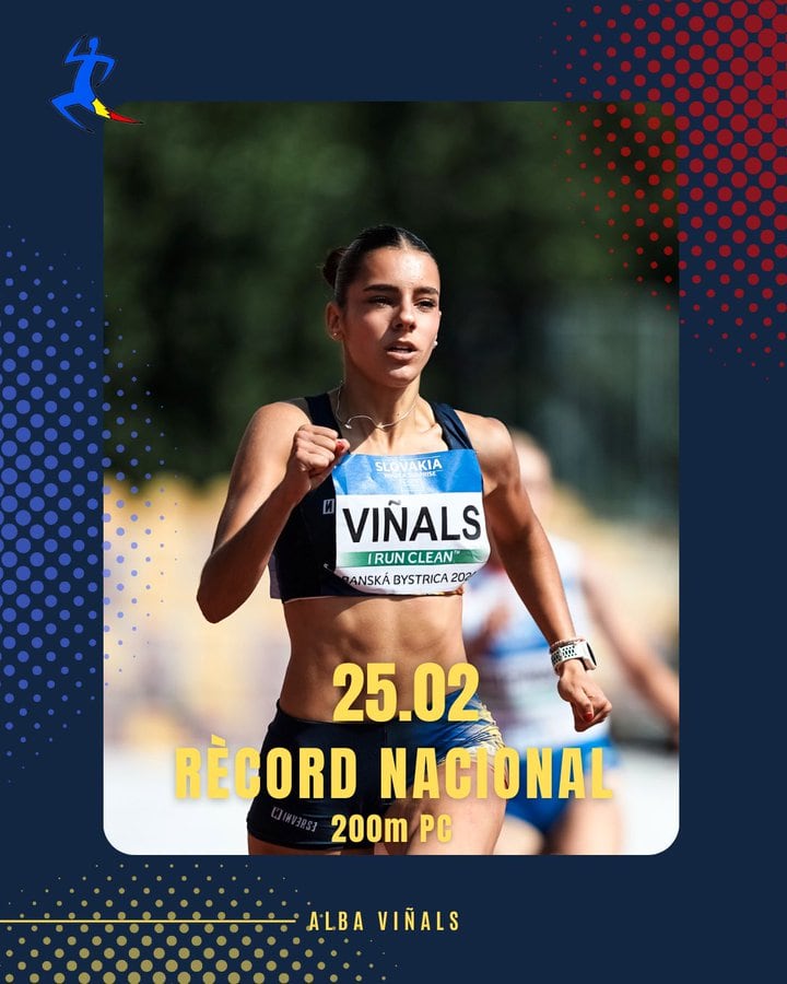 Alba Vinyals, nou rècord nacional en pista coberta de 200m