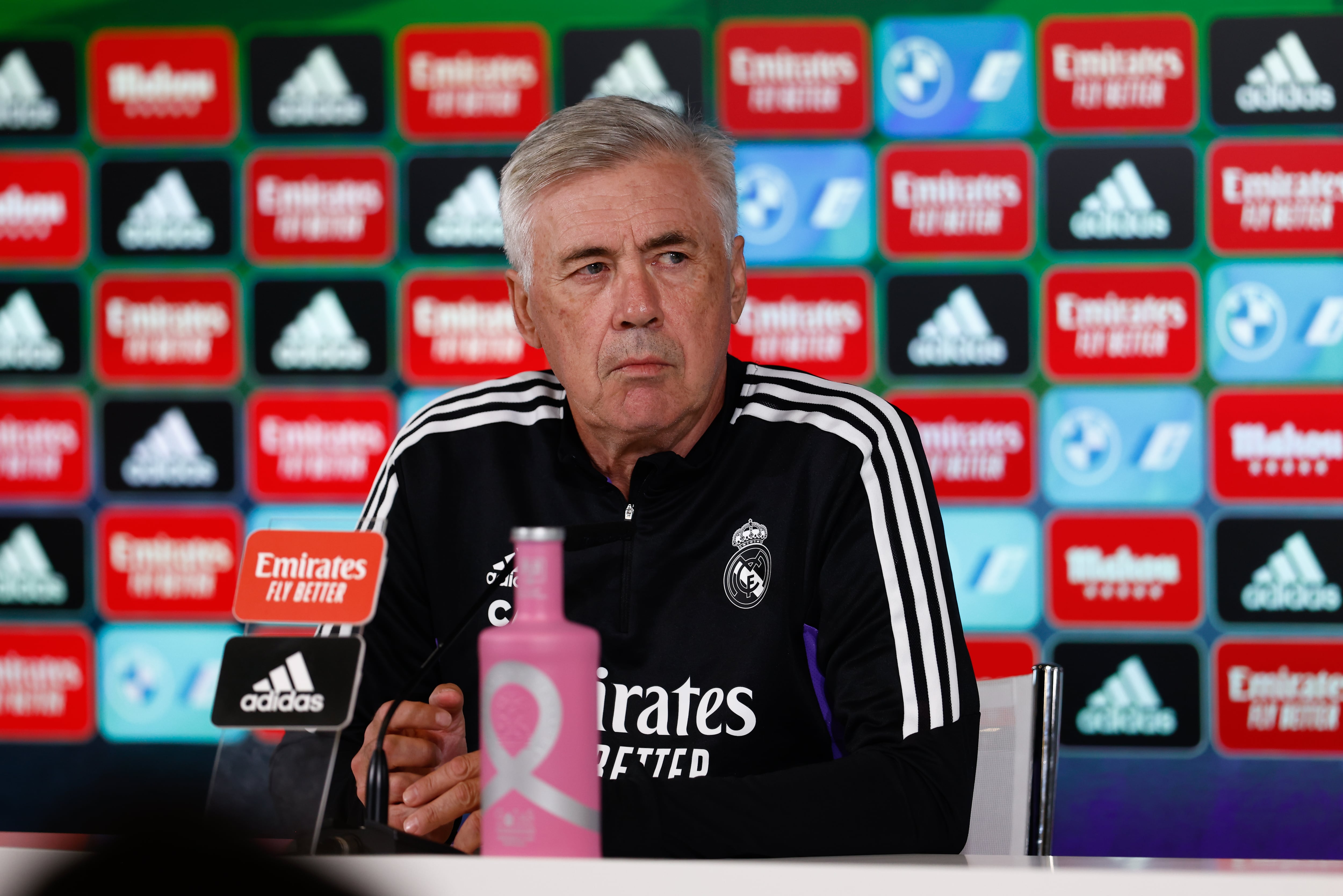 Carlo Ancelotti, entrenador del Real Madrid, en la rueda de prensa previa al &#039;Clásico&#039;