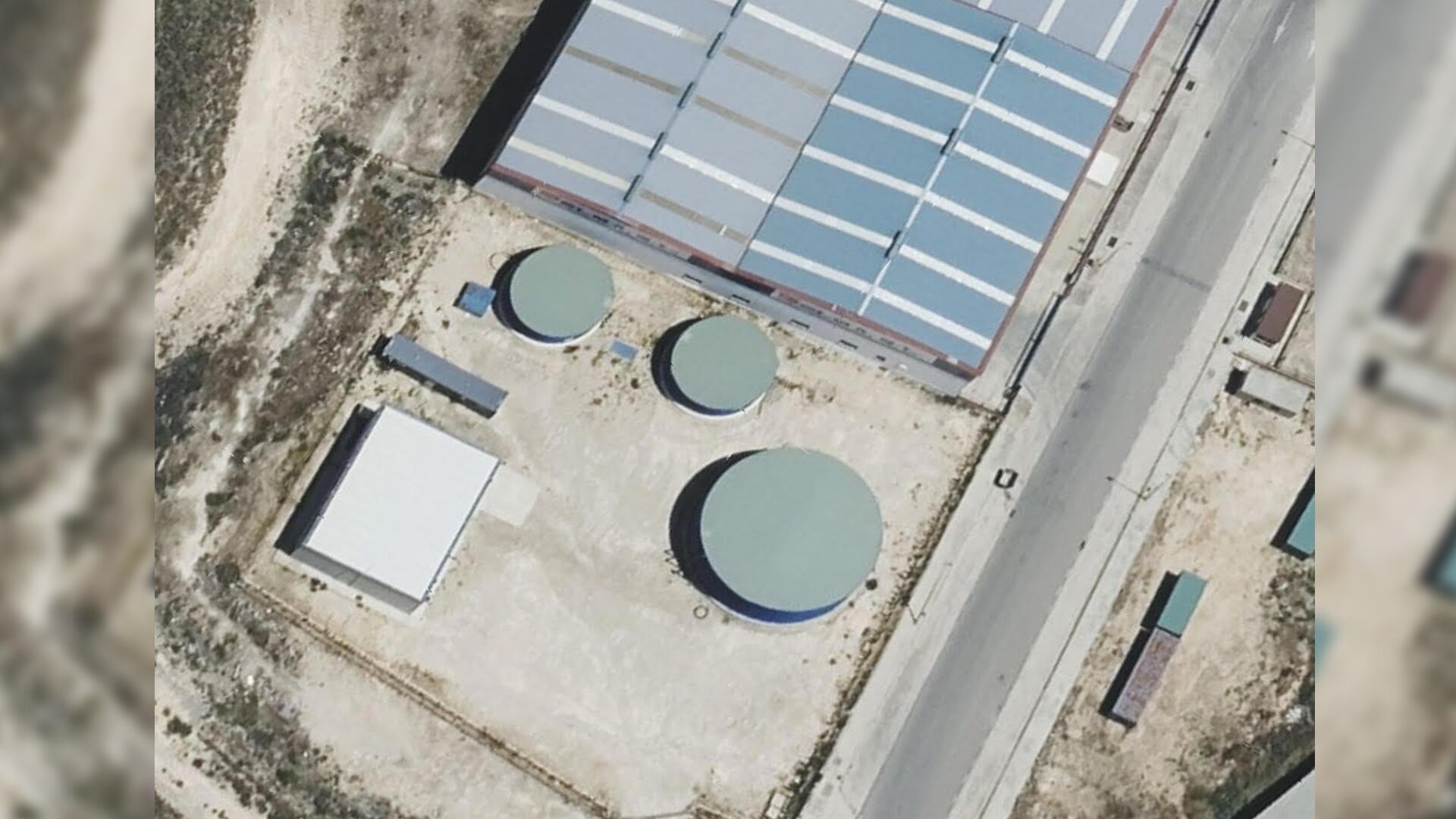 Vista aérea de la Estación de Tratamiento de Agua Potable de Fuente de Piedra