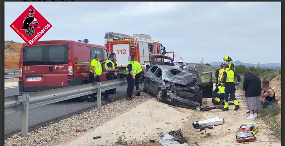 Imagen del vehículo accidentado