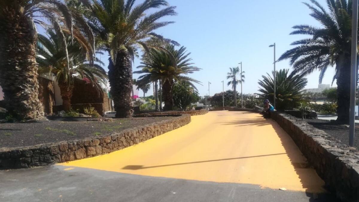 Denuncian la estética de la reforma del Paseo de las Cucharas de Costa Teguise, en Lanzarote