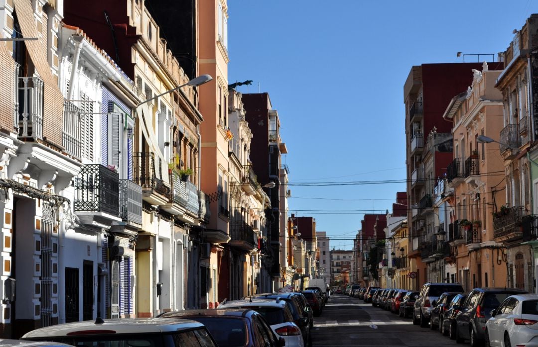 Una calle del barrio del Cabanyal. 