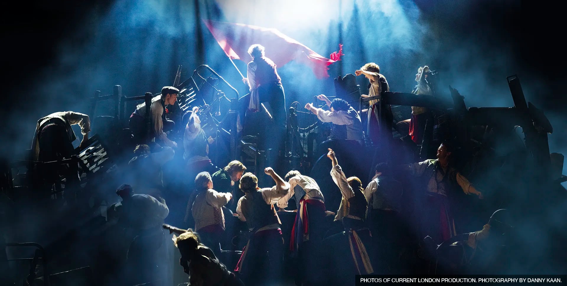 Fotografía de la producción actual en Londres. Fotografía de Danny Kann. miserableselmusical.es