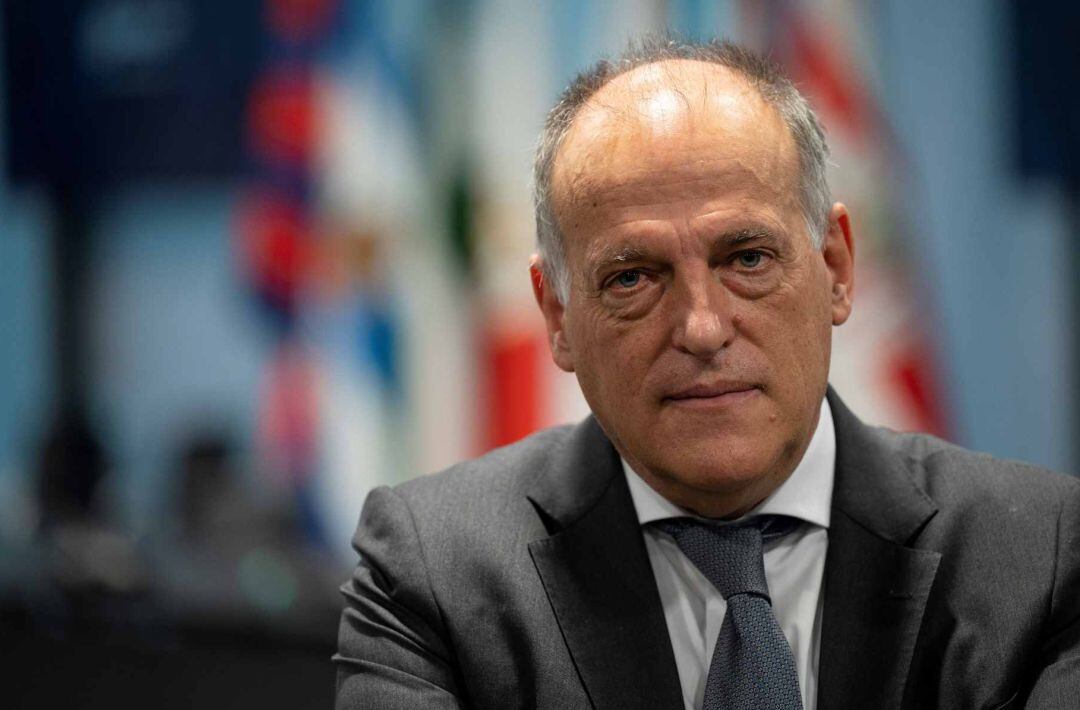 El presidente de la Liga, Javier Tebas