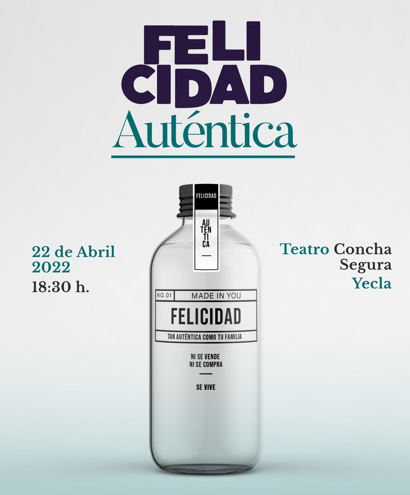 Cartel anunciador del encuentro &#039;felicidad autentica&#039;