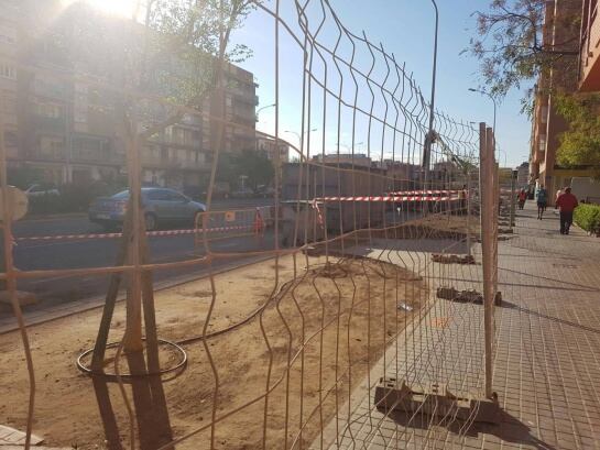 Vista de la avenida Luis Peixó durante las obras