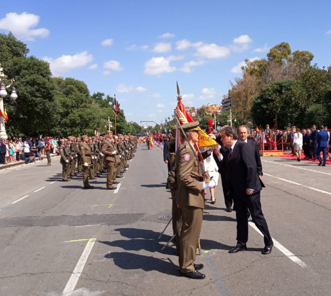 José María Llanos jurando bandera