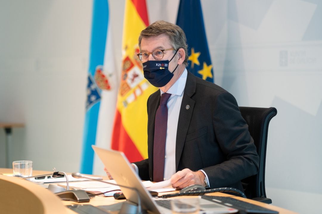 Feijóo en el Consello de la Xunta