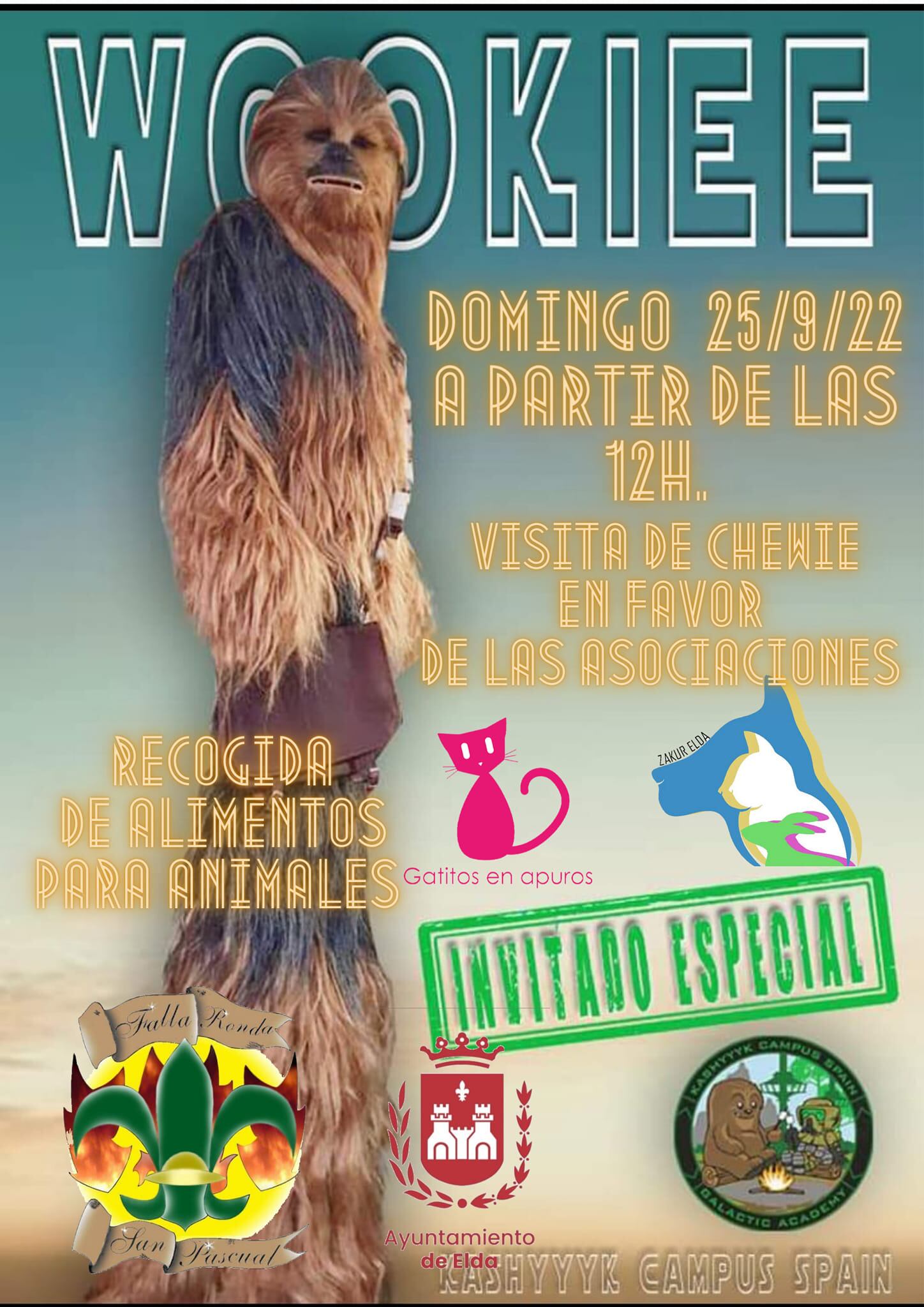 El domingo día 25 conoce podrás fotografíarte junto a  "chewi",