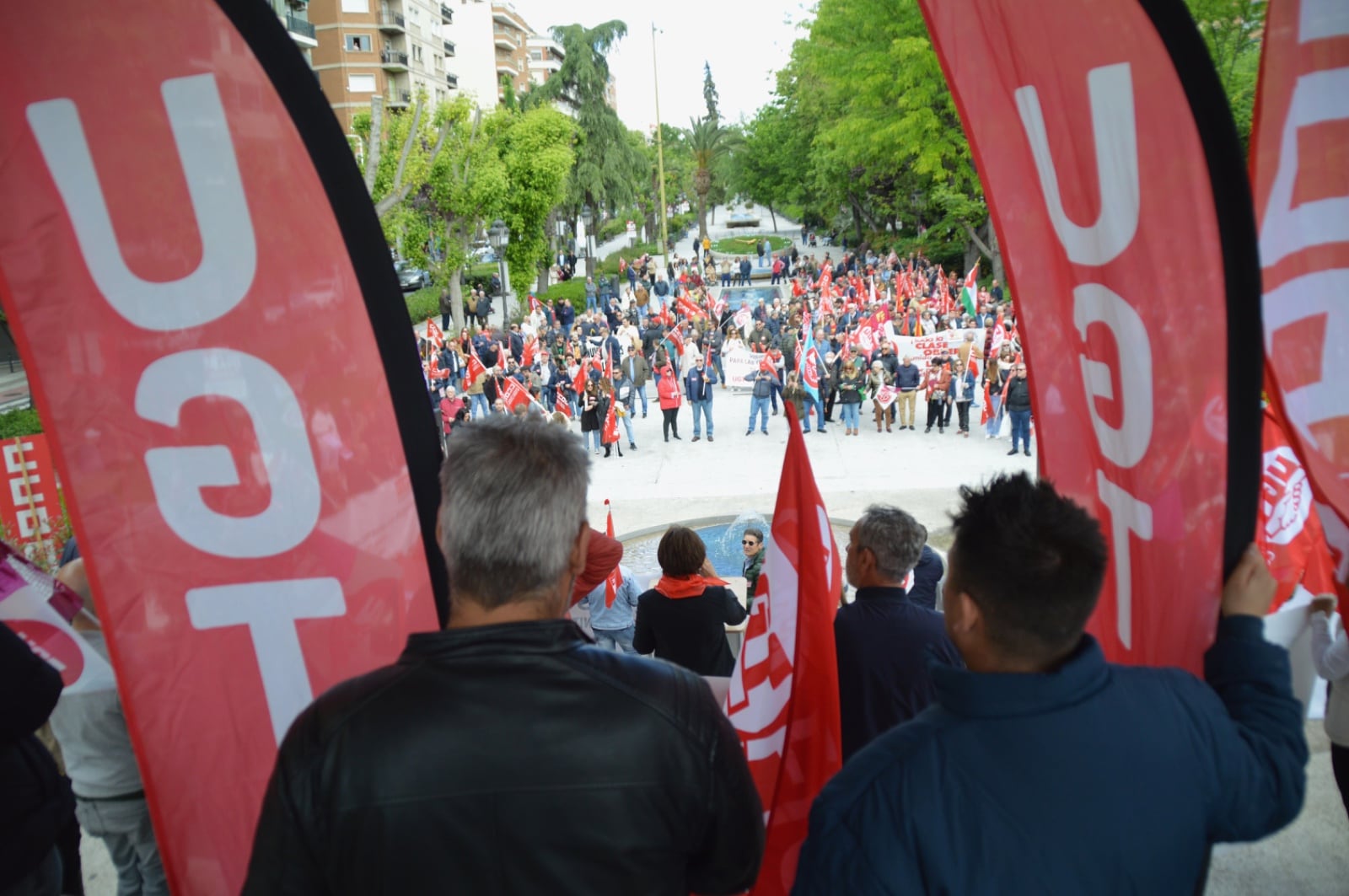 Asistentes a la celebración del Primero de Mayo en Puertollano