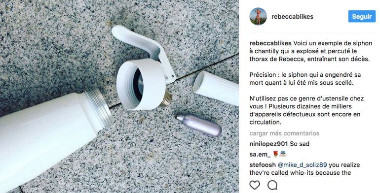 Imagen del tipo de sifón que ha explotado en Francia.