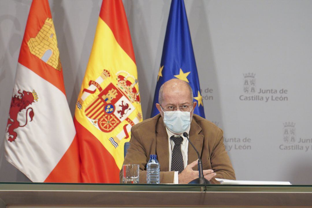 El portavoz de la Junta, Francisco Igea, en la rueda de prensa posterior al Consejo de Gobierno