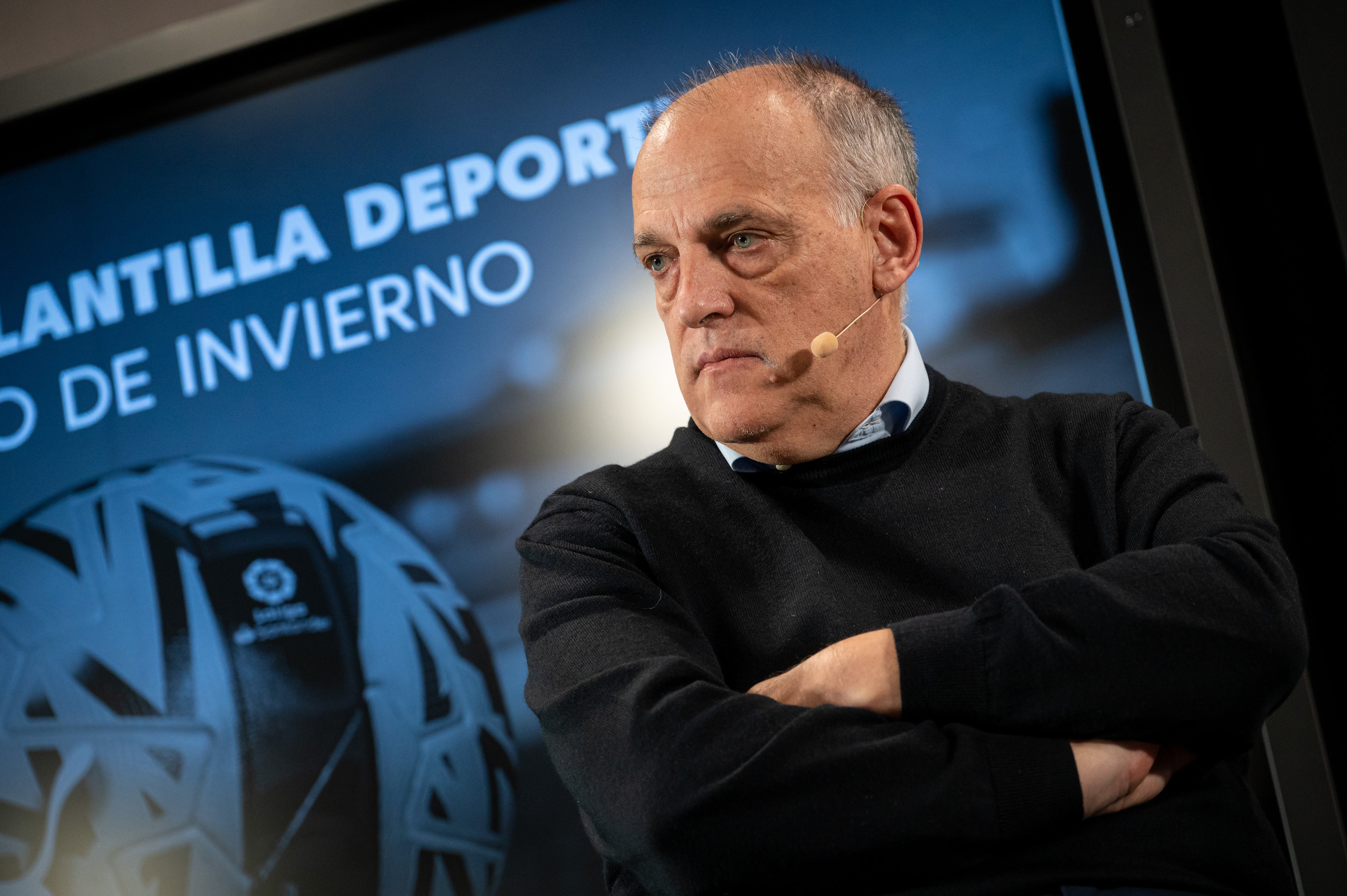 El presidente de la Liga Nacional de Fútbol Profesional, Javier Tebas. EFE / Fernando Villar.