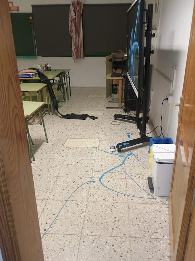 Daños en el CEIP Los Geranios de Arrecife, Lanzarote.