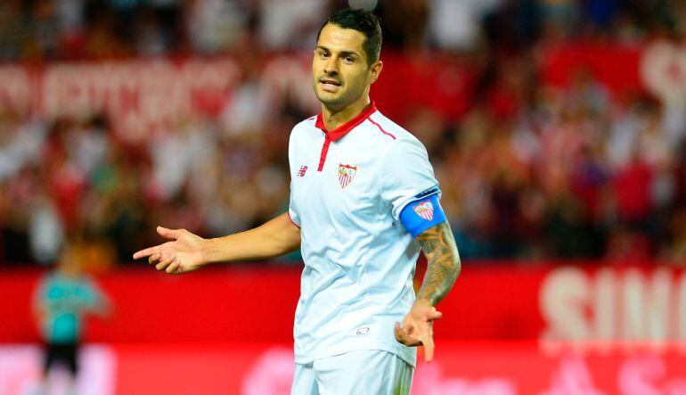 Vitolo, durante un partido con el Sevilla 