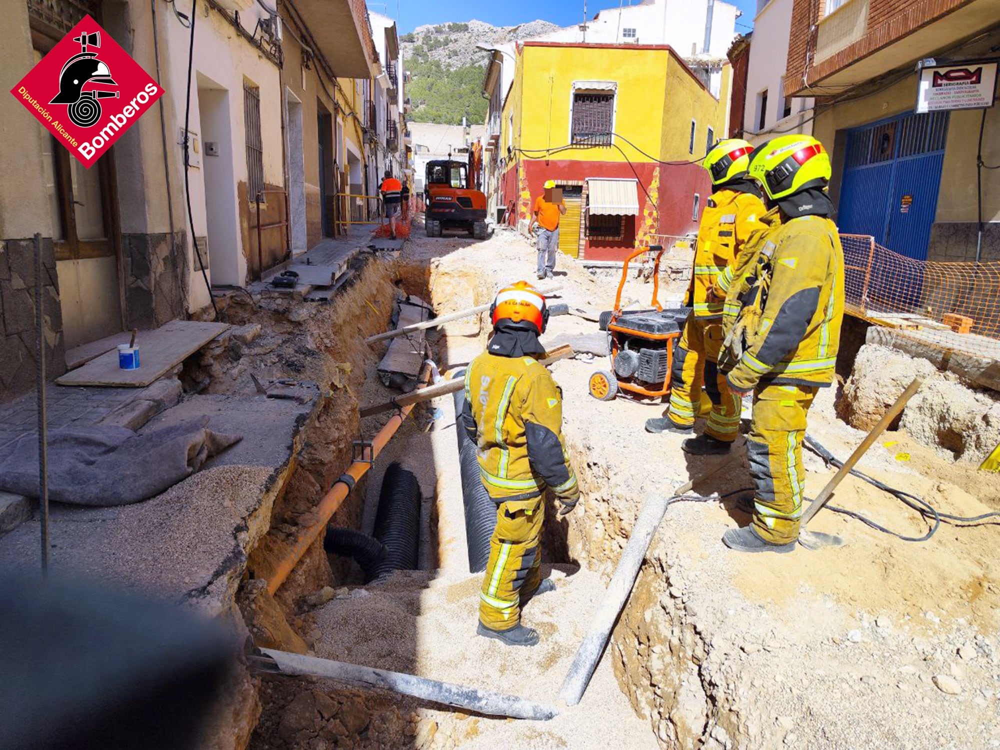 Intervención de los bomberos