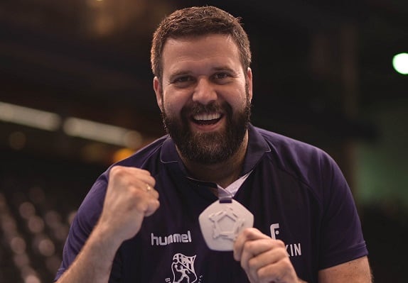 Antonio Rama, con la medalla de 2º clasificado de la European League