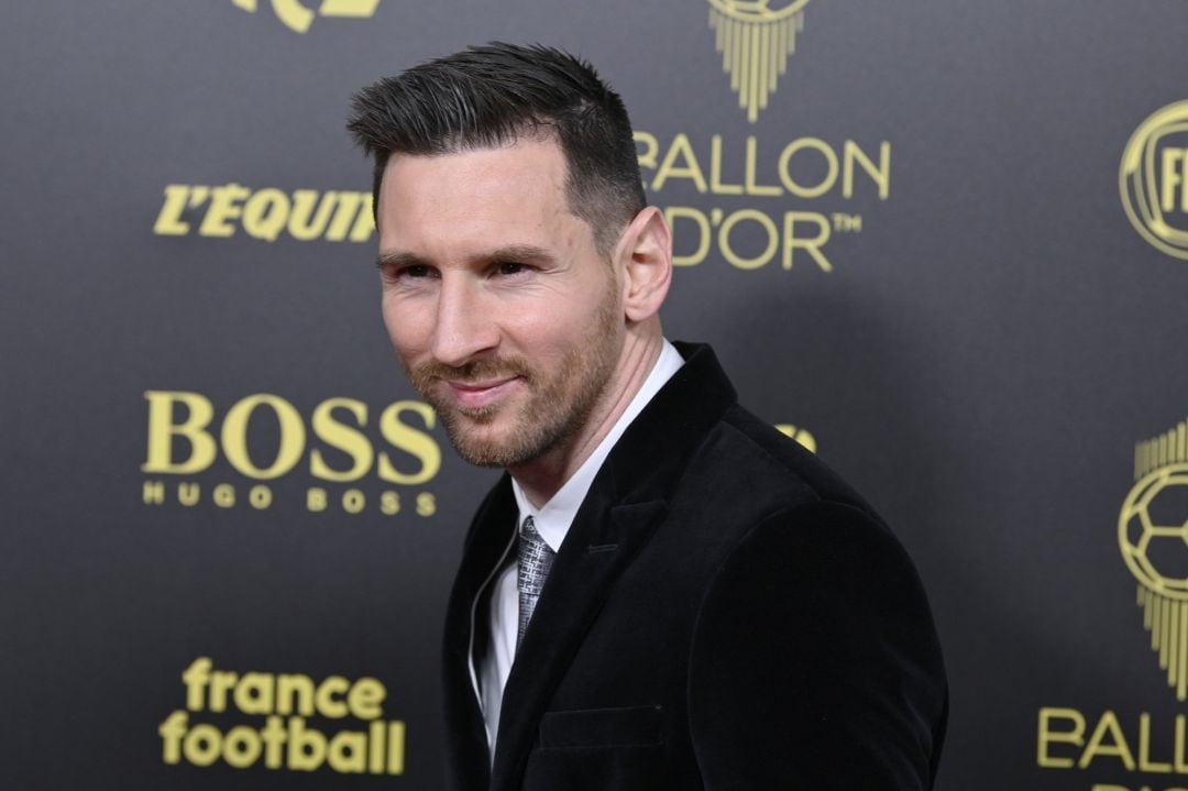 Messi, durante la gala del Balón de Oro. 