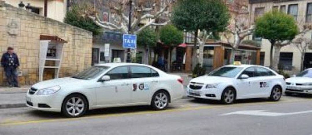 Parada de taxis en Soria.