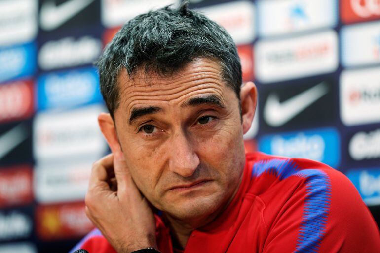 Valverde, en la sala de prensa