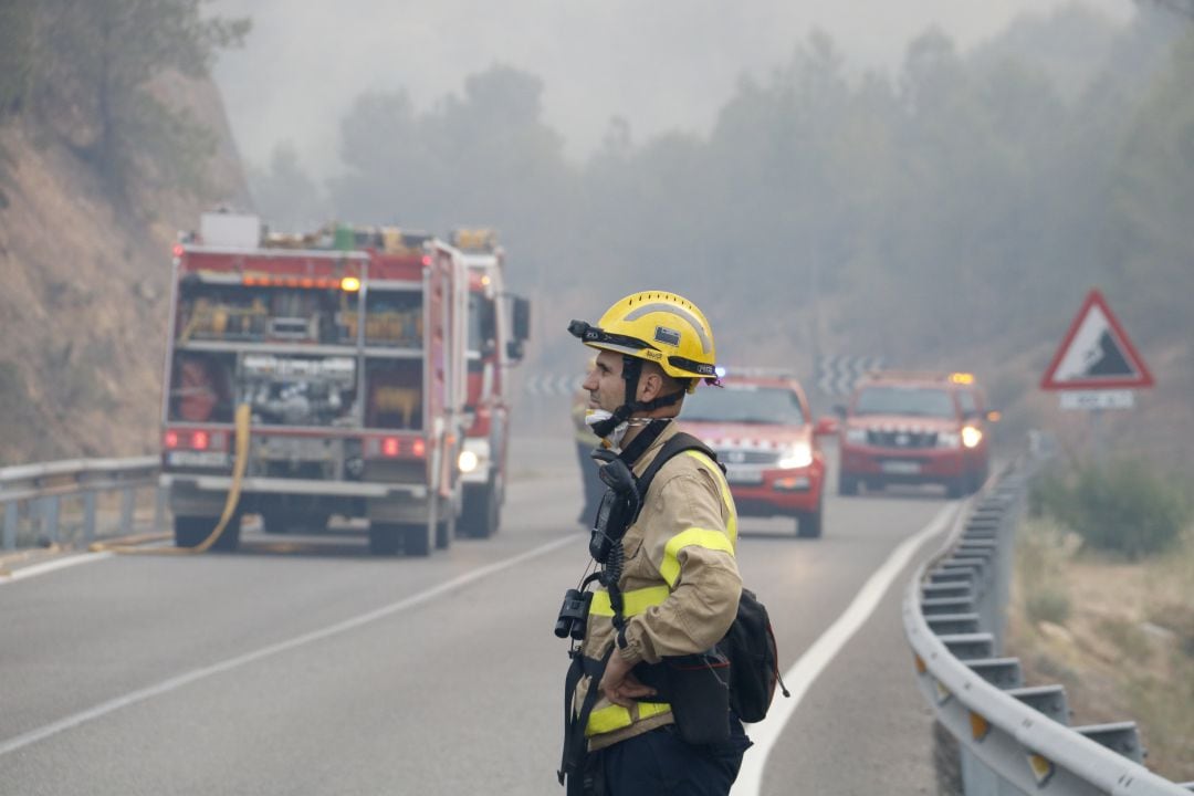 Imatge d'arxiu d'un incendi forestal que es va produir la darrera setmana al municipi de Maials