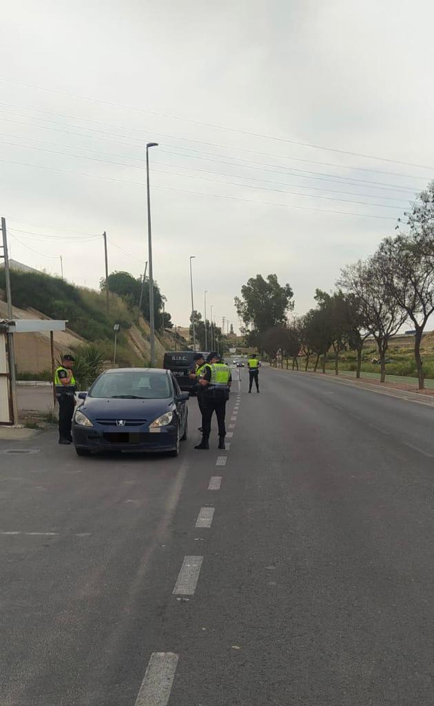 Control rutinario de la Policía Local de Lorca