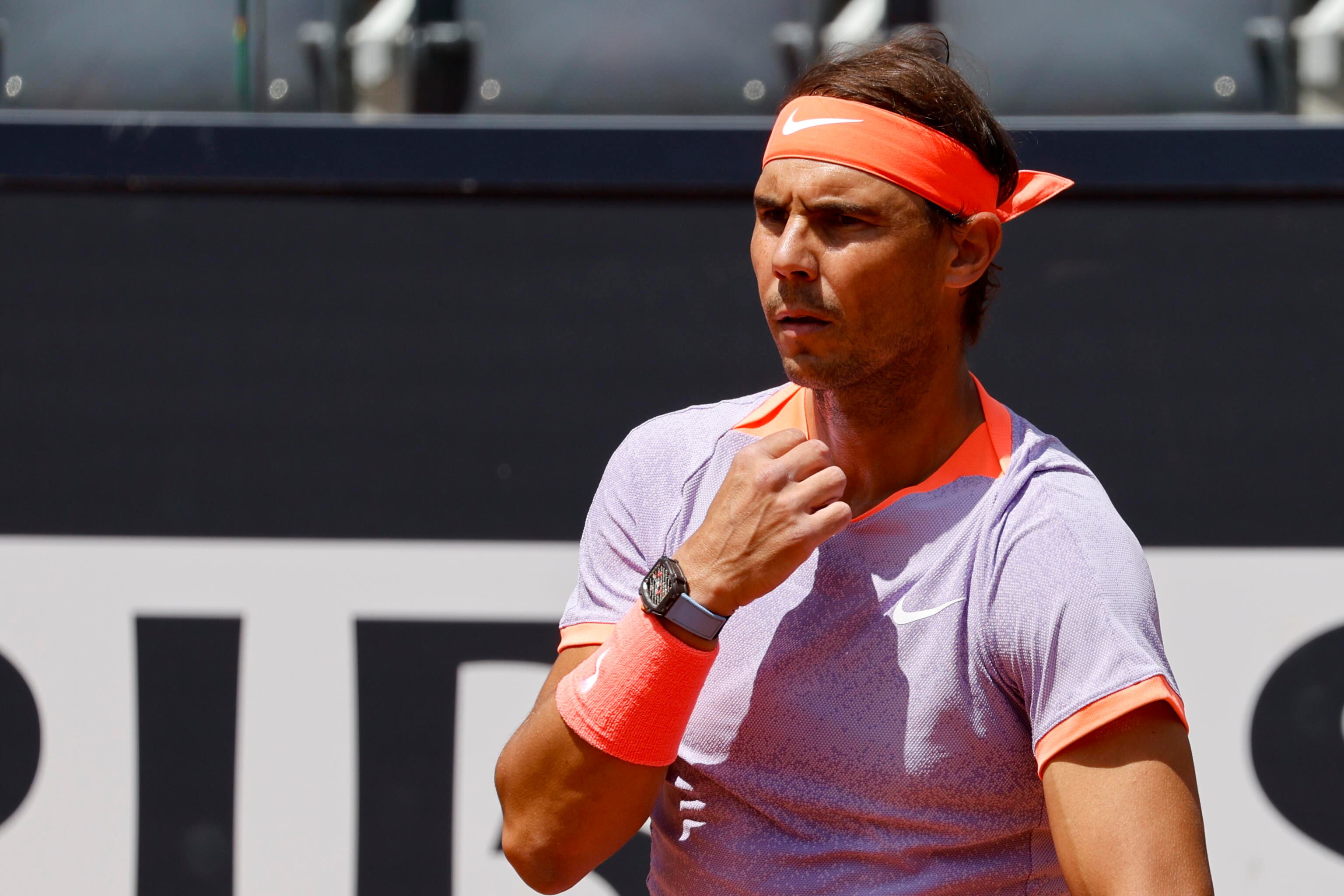 Rafael Nadal, en el Foro Itálico de Roma