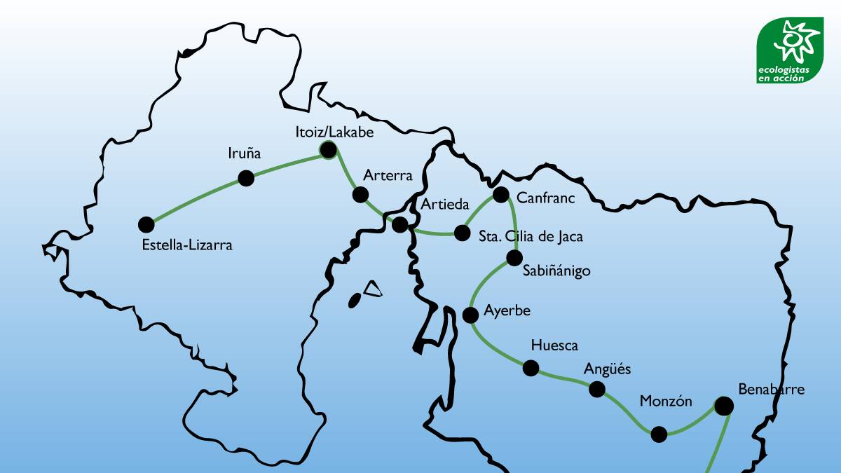 La “Ecomarcha” de Ecologistas en Acción llega a Sabiñánigo