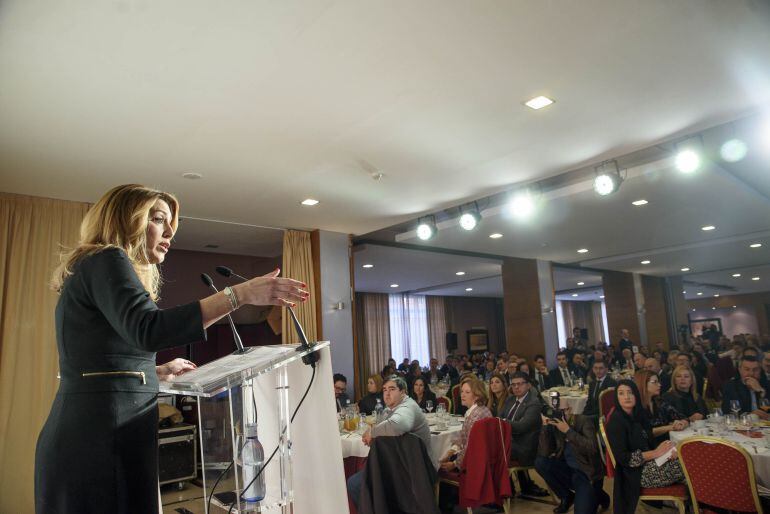 Susana Díaz en su intervención ayer en Almería.