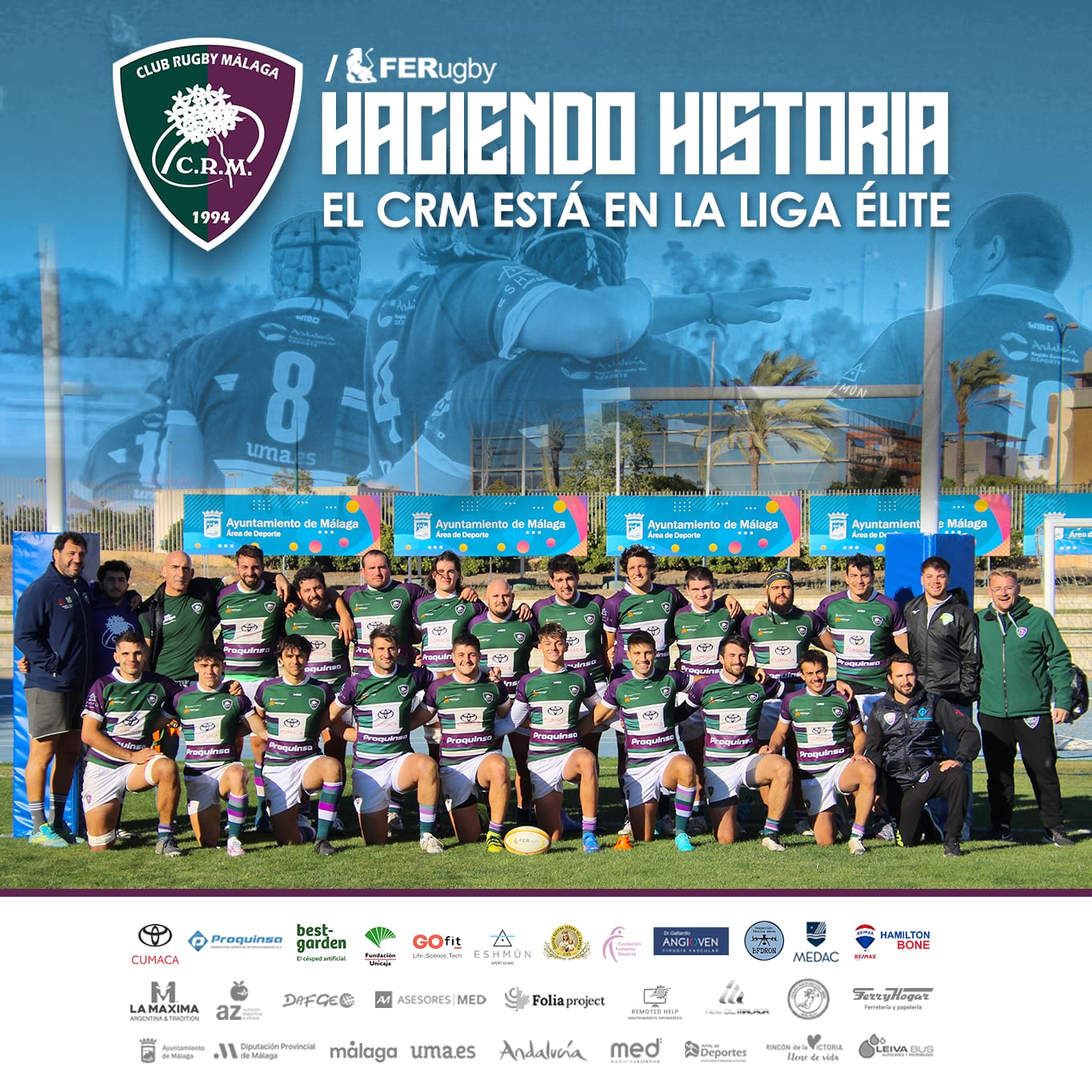 El Club Rugby Málaga luchará por ascender a la máxima categoría