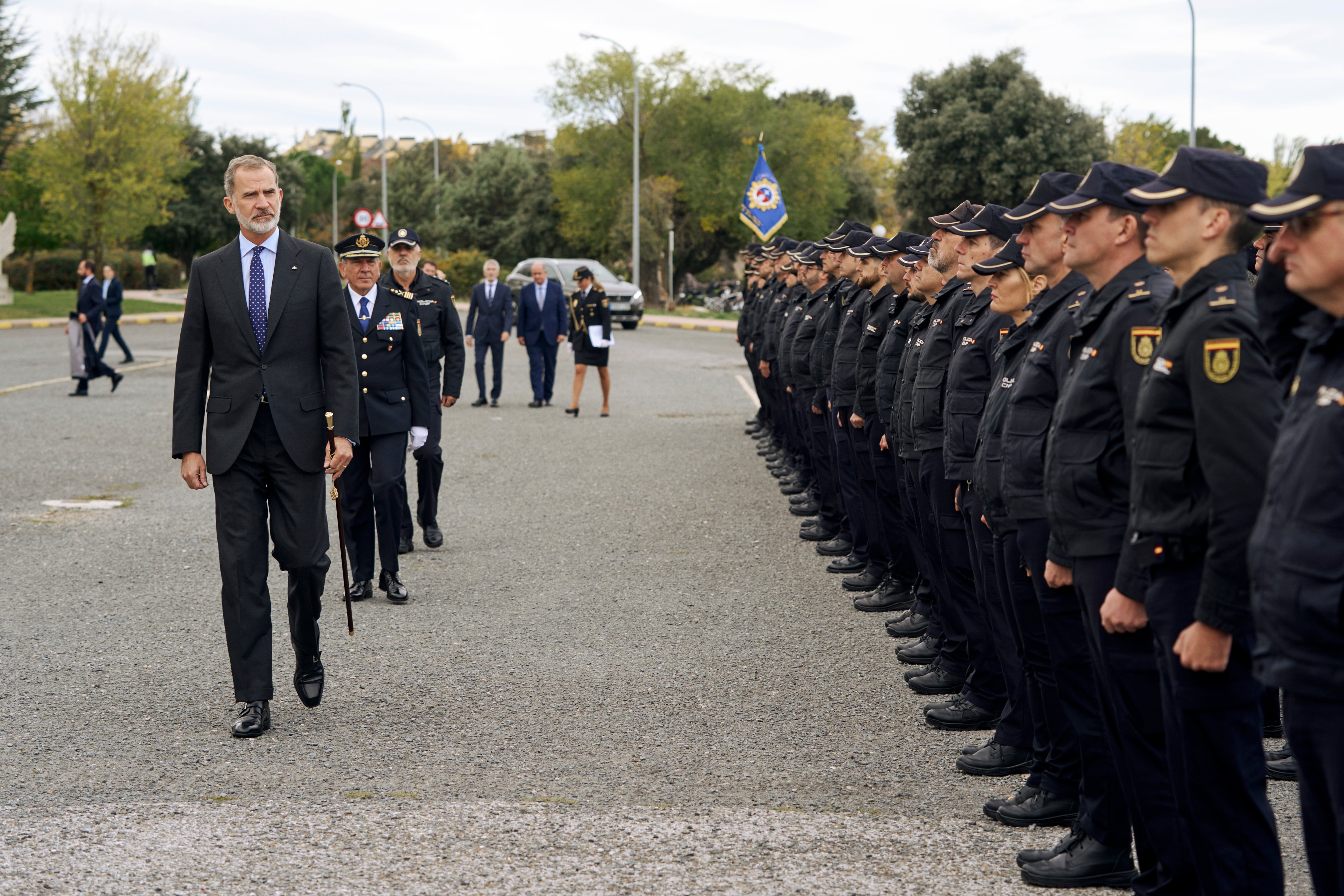 El rey Felipe VI durante la inauguración en 2022 del Centro Universitario de Formación de la Policía Nacional en la Escuela Nacional de Policía de Ávila