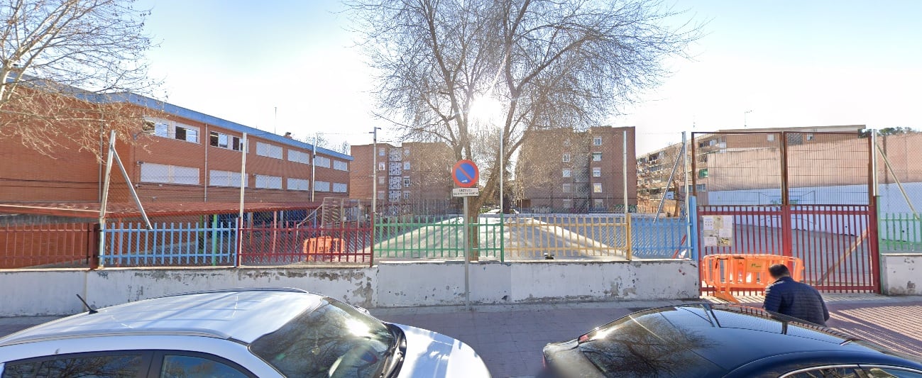 El patio del colegio Rosa Luxemburgo de Parla