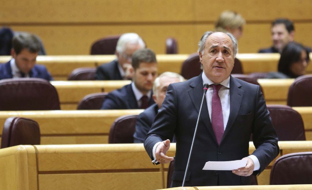 José Ignacio Landaluce, durante su intervención en la sesión de control al Gobierno