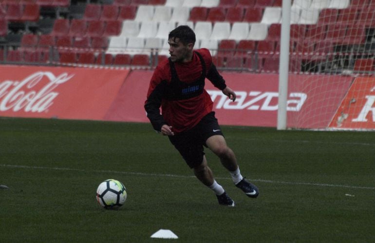 José Ángel Pozo en el entrenamiento.