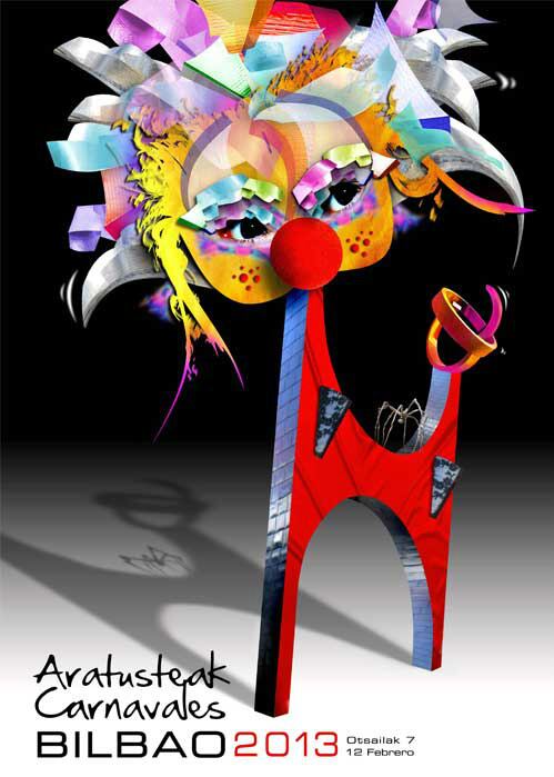 "Lehoia", cartel ganador concurso Carnaval de Bilbao 2.013