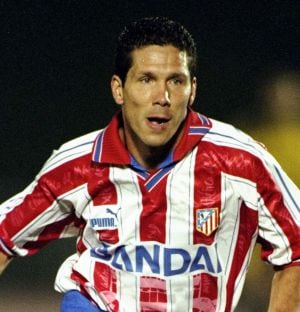 Diego Pablo Simeone durante su etapa como jugador del Atlético