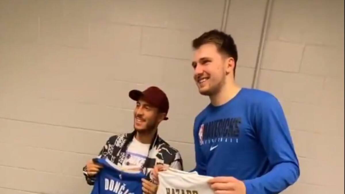 Hazard y Doncic se sacan una foto y todo el mundo se fija en el mismo detalle
