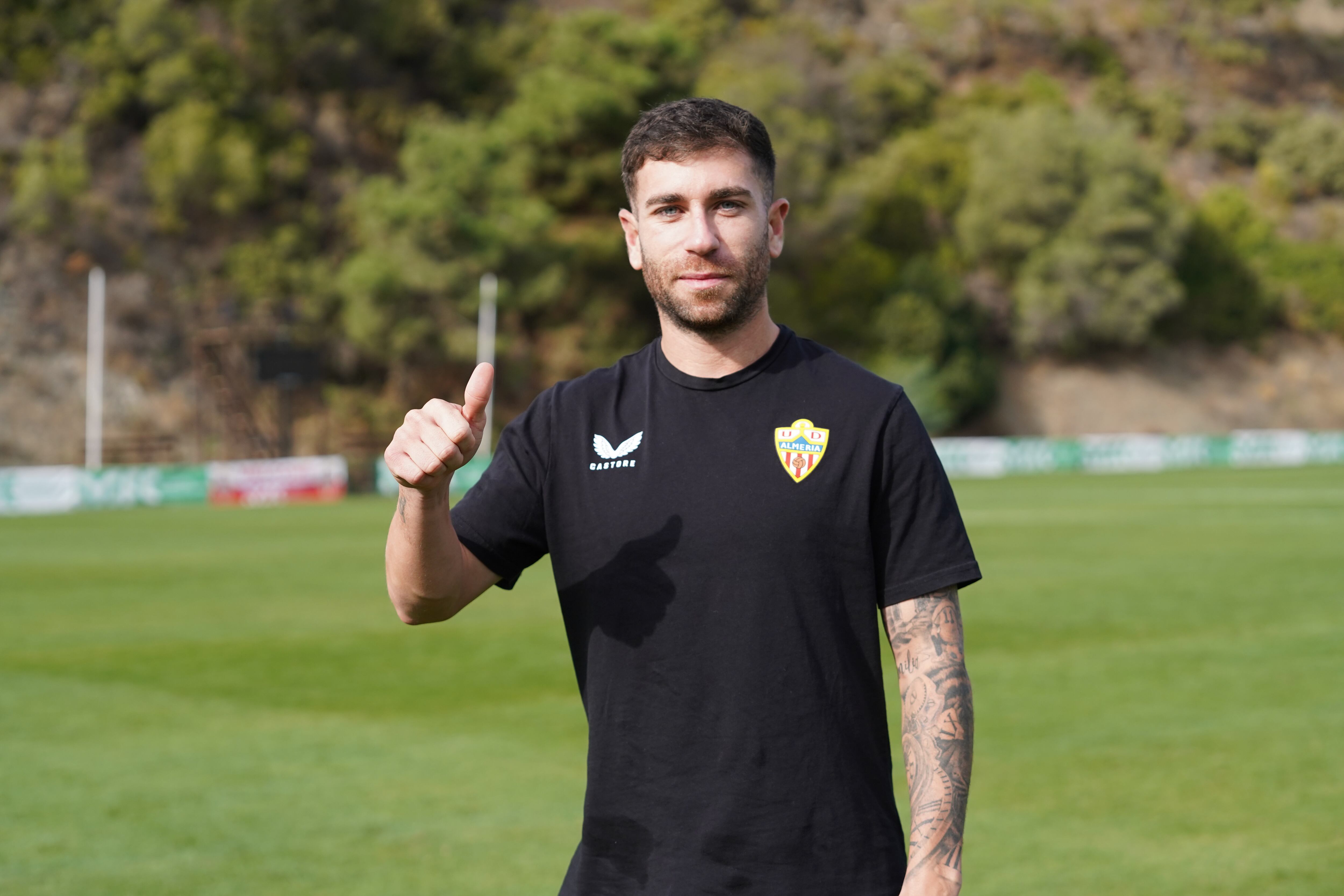 Adri Embarba desde la concentración en Marbella.