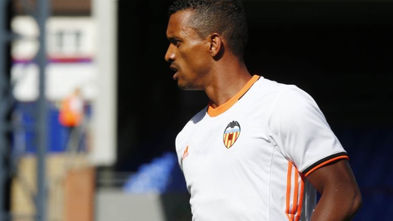 Nani, en un partido con el Valencia.