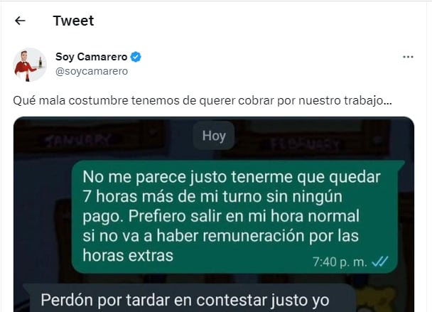 El tuit de @soycamarero