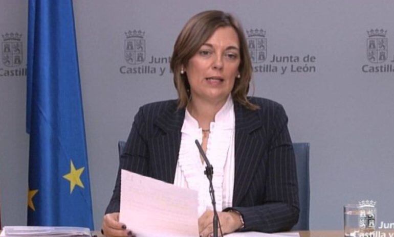 Milagros Marcos durante al rueda de prensa posterior al Consejo de Gobierno